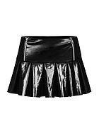 Wet look skirt with zipper details
